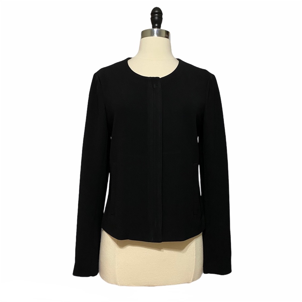 Theory Tarlan Admiral Crepe Zipper Blazer View 2